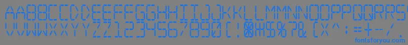 Czcionka Digital Dream Narrow – niebieskie czcionki na szarym tle