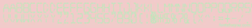 Digital Dream Narrow Font – Green Fonts on Pink Background