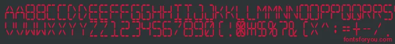Digital Dream Narrow Font – Red Fonts on Black Background