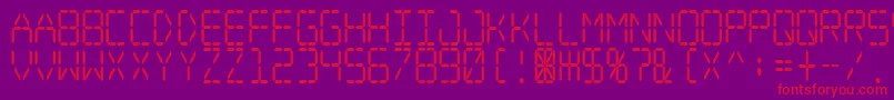 fuente Digital Dream Narrow – Fuentes Rojas Sobre Fondo Morado