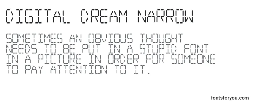 Przegląd czcionki Digital Dream Narrow