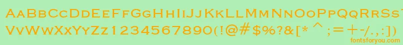 StCopperplateフォントについての詳細 フォントStCopperplate – オレンジの文字が緑の背景にあります。