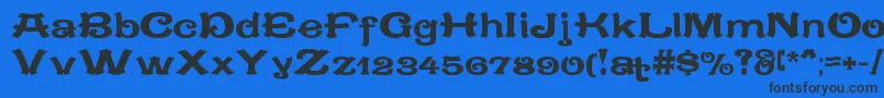 CaracteredoubletLimitedVersion Font – Black Fonts on Blue Background