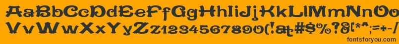 CaracteredoubletLimitedVersion Font – Black Fonts on Orange Background