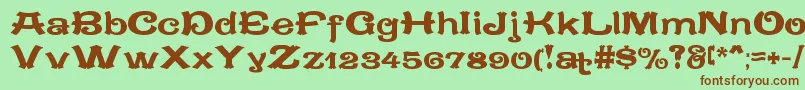 CaracteredoubletLimitedVersion Font – Brown Fonts on Green Background