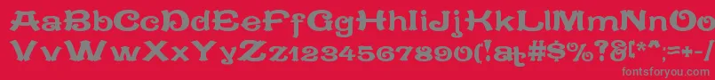 CaracteredoubletLimitedVersion Font – Gray Fonts on Red Background