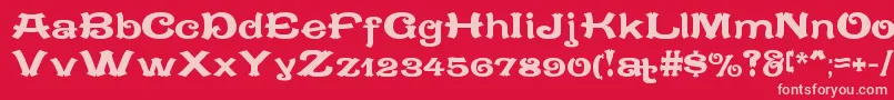 CaracteredoubletLimitedVersion Font – Pink Fonts on Red Background