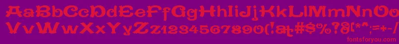 CaracteredoubletLimitedVersion Font – Red Fonts on Purple Background