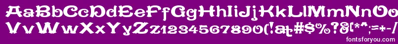 CaracteredoubletLimitedVersion Font – White Fonts on Purple Background