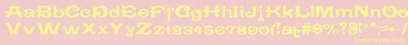 CaracteredoubletLimitedVersion Font – Yellow Fonts on Pink Background