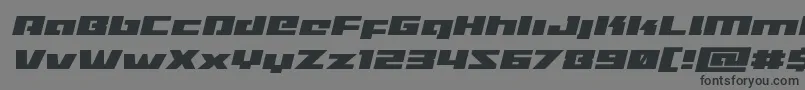 Turbochargeexpandital Font – Black Fonts on Gray Background