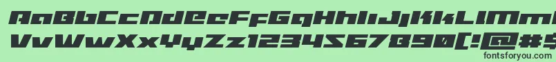 Turbochargeexpandital Font – Black Fonts on Green Background