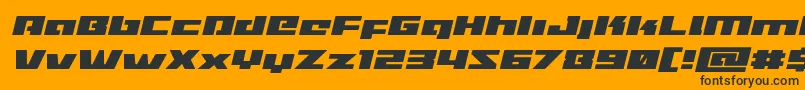 Turbochargeexpandital Font – Black Fonts on Orange Background