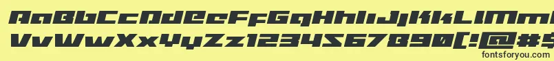 Turbochargeexpandital-fontti – mustat fontit keltaisella taustalla