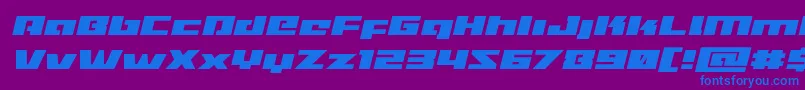 Turbochargeexpandital Font – Blue Fonts on Purple Background