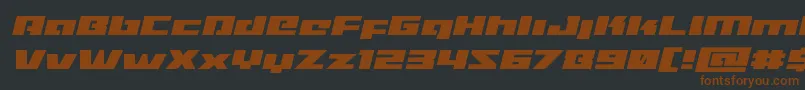Turbochargeexpandital Font – Brown Fonts on Black Background