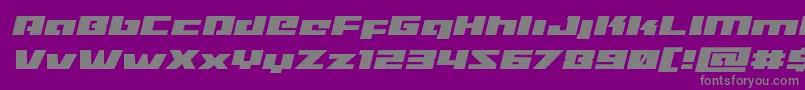 Turbochargeexpandital Font – Gray Fonts on Purple Background