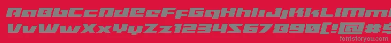Turbochargeexpandital Font – Gray Fonts on Red Background