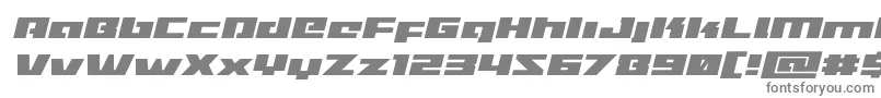 Turbochargeexpandital Font – Gray Fonts on White Background