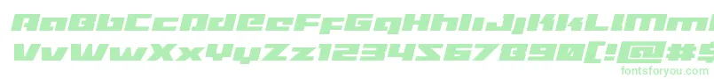 Turbochargeexpandital Font – Green Fonts on White Background