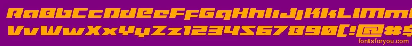 Turbochargeexpandital Font – Orange Fonts on Purple Background