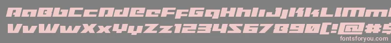 Turbochargeexpandital Font – Pink Fonts on Gray Background