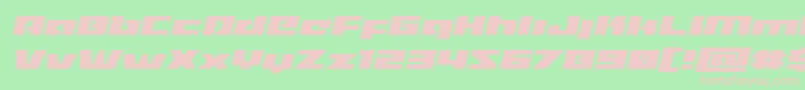Turbochargeexpandital Font – Pink Fonts on Green Background