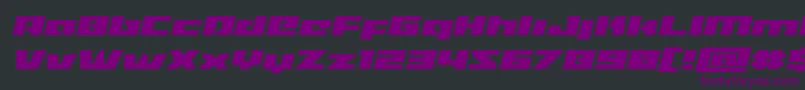 Turbochargeexpandital Font – Purple Fonts on Black Background