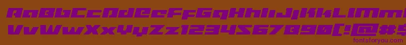 Turbochargeexpandital Font – Purple Fonts on Brown Background