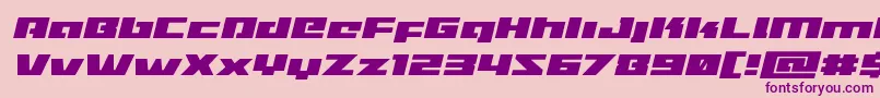 Turbochargeexpandital Font – Purple Fonts on Pink Background