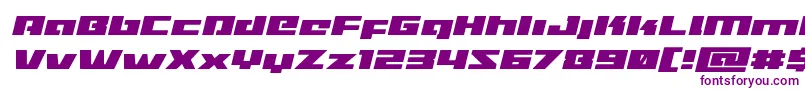 Turbochargeexpandital Font – Purple Fonts on White Background