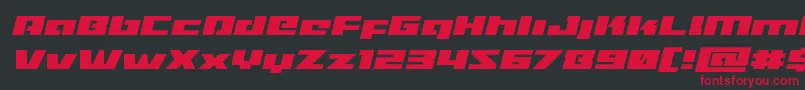 Turbochargeexpandital Font – Red Fonts on Black Background