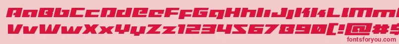 Turbochargeexpandital-fontti – punaiset fontit vaaleanpunaisella taustalla