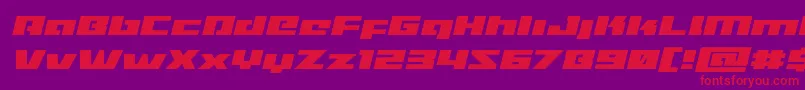 Turbochargeexpandital Font – Red Fonts on Purple Background