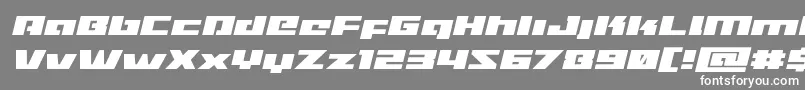 Turbochargeexpandital Font – White Fonts on Gray Background
