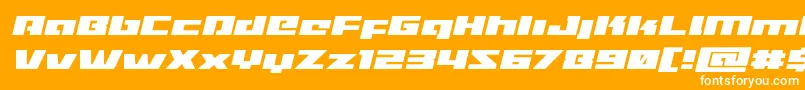 Turbochargeexpandital Font – White Fonts on Orange Background