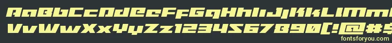 Turbochargeexpandital Font – Yellow Fonts on Black Background