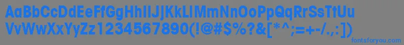 Шрифт TrendexCondensedSsiBoldCondensed – синие шрифты на сером фоне