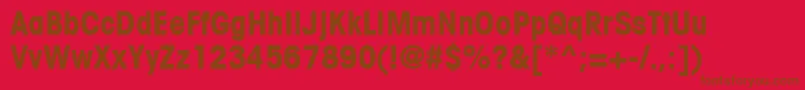 TrendexCondensedSsiBoldCondensed Font – Brown Fonts on Red Background
