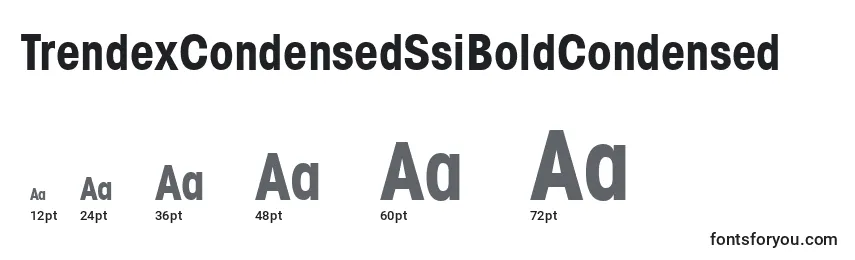 TrendexCondensedSsiBoldCondensed Font Sizes