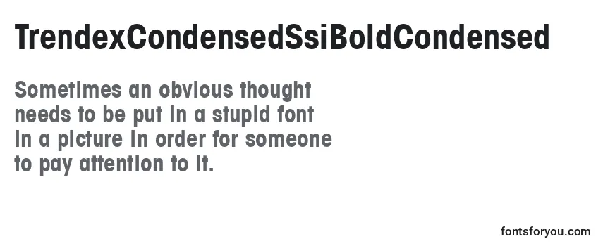 TrendexCondensedSsiBoldCondensed-fontti