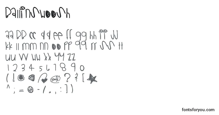 Fuente Ballinswoosh - alfabeto, números, caracteres especiales