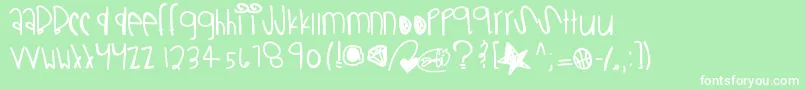 Ballinswoosh Font – White Fonts on Green Background