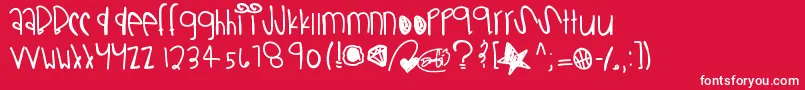 Ballinswoosh Font – White Fonts on Red Background