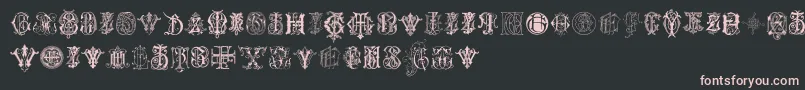 IntellectaMonogramsRandomSamplesSeven Font – Pink Fonts on Black Background