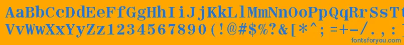 RomanfixedwidthBold Font – Blue Fonts on Orange Background