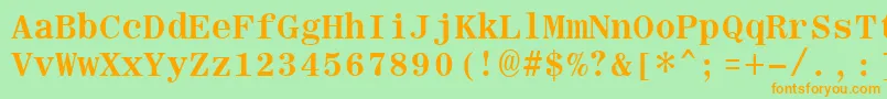 RomanfixedwidthBold Font – Orange Fonts on Green Background