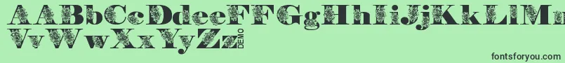 FloryannaDemo Font – Black Fonts on Green Background