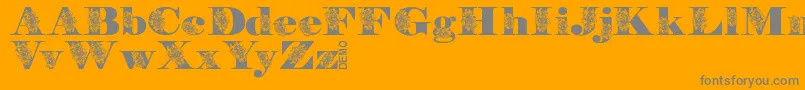 FloryannaDemo Font – Gray Fonts on Orange Background