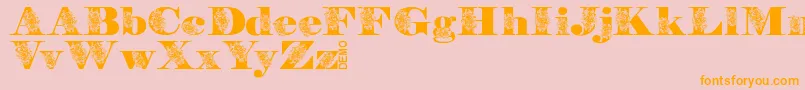 FloryannaDemo Font – Orange Fonts on Pink Background